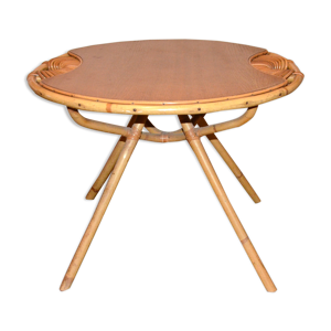 Table en rotin, 1950