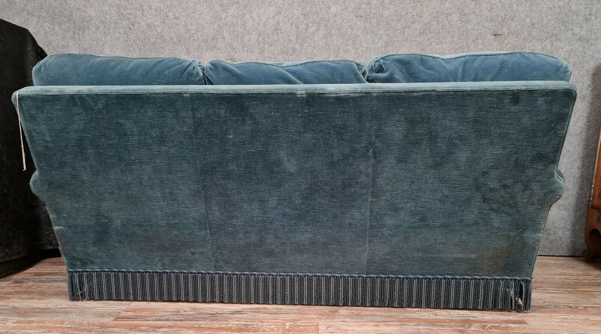 Design of the 70s by Jean Prevost exceptional velvet toad bench of genoa