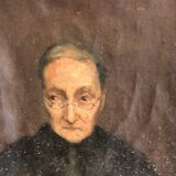 Portrait de femme à l’huile XIXe