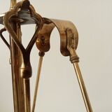 Old brass fireplace servant