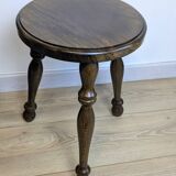 Old turned oak tripod stool