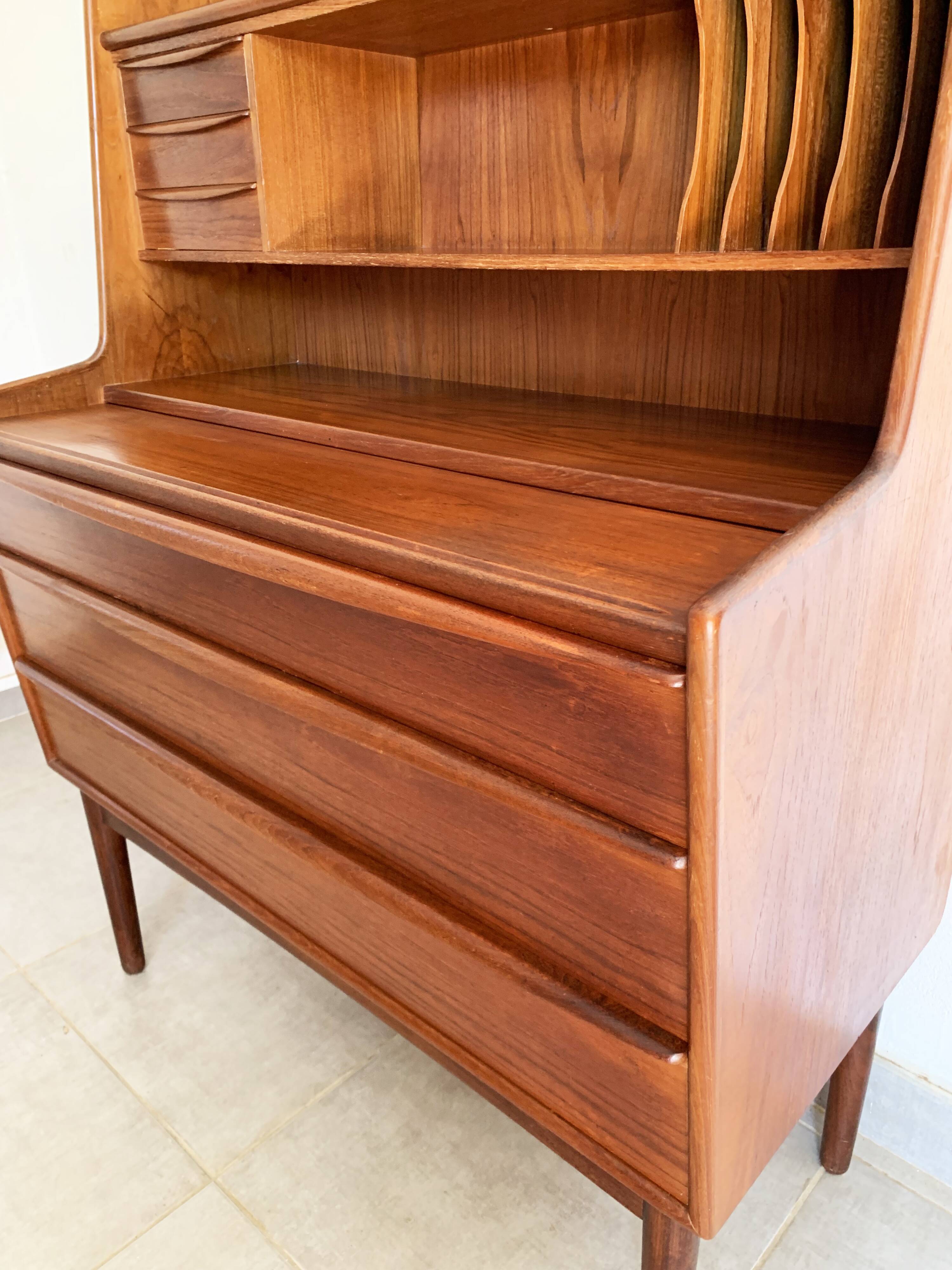 Secretaire vintage danois en teck par svend a.madsen