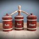 Trio pots kitchen brown