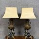 Pair of Napoleon III period lamps in patinated spelter, circa 1880