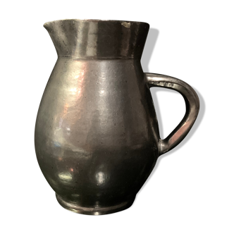 Black ceramic pitcher carafe design 1950