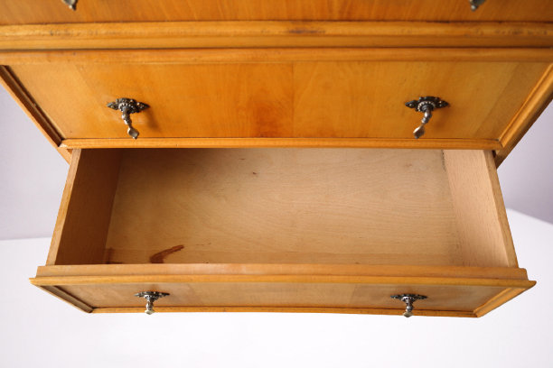 Small dresser in vintage blond walnut