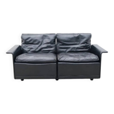 2-seater sofa by Dieter Rams for Vitsoe in fiberglass and leather, Germany 1970