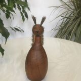 Scandinavian teak squirrel clothing brush