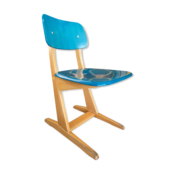 Chaise enfant Casala vintage bleu/vert