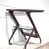 Serving rolling trolley, wood service, 50's
