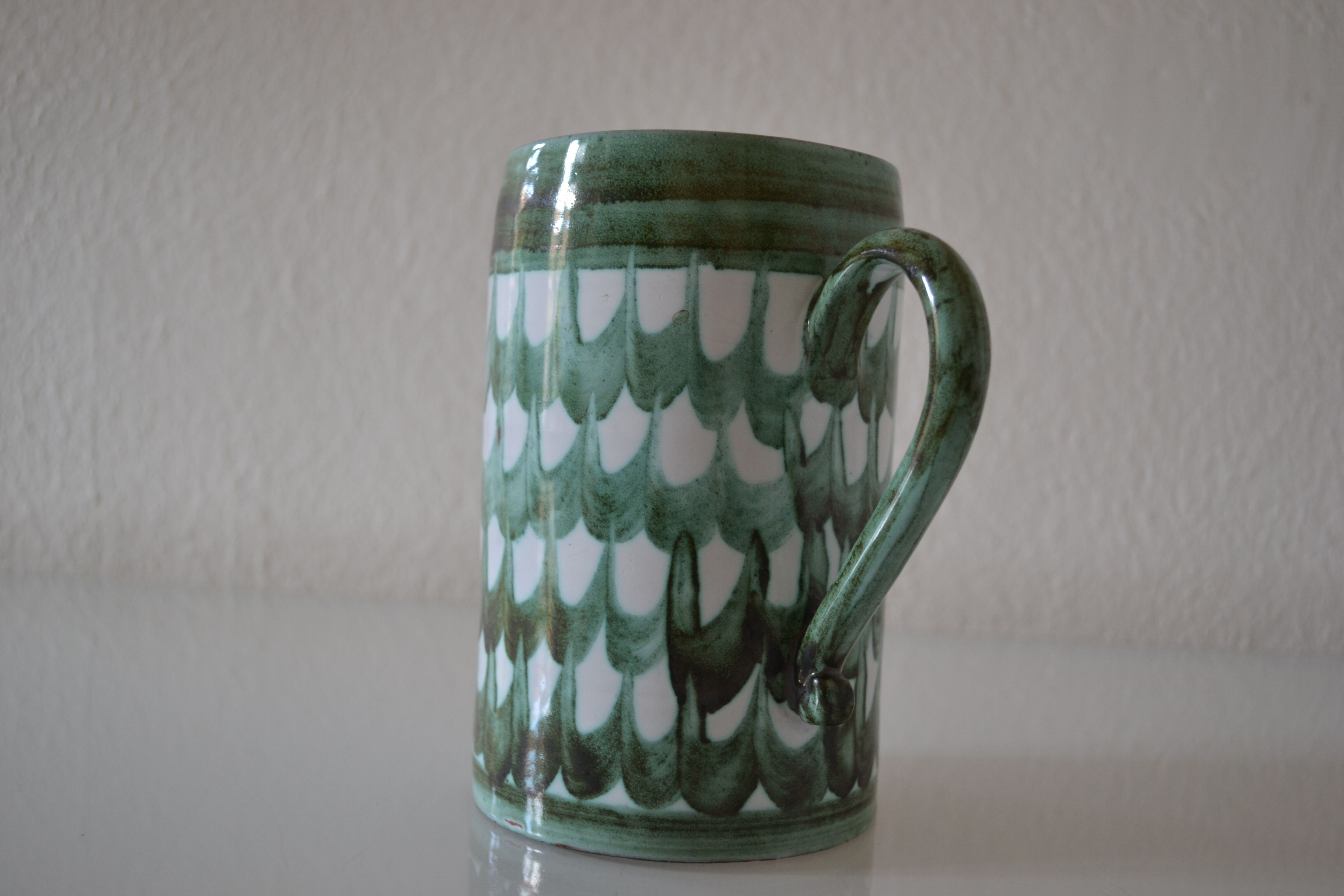 Vintage ceramic beer mug hallstatt austria