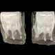 Pair of Murano Sil Lux wall sconces in alabaster glass and aluminum