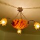 Art Deco pendant light in alabaster marble and bronze,1920s