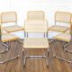 6 Cesca B32 Breuer Chairs Made in Italy - Seat caning redone