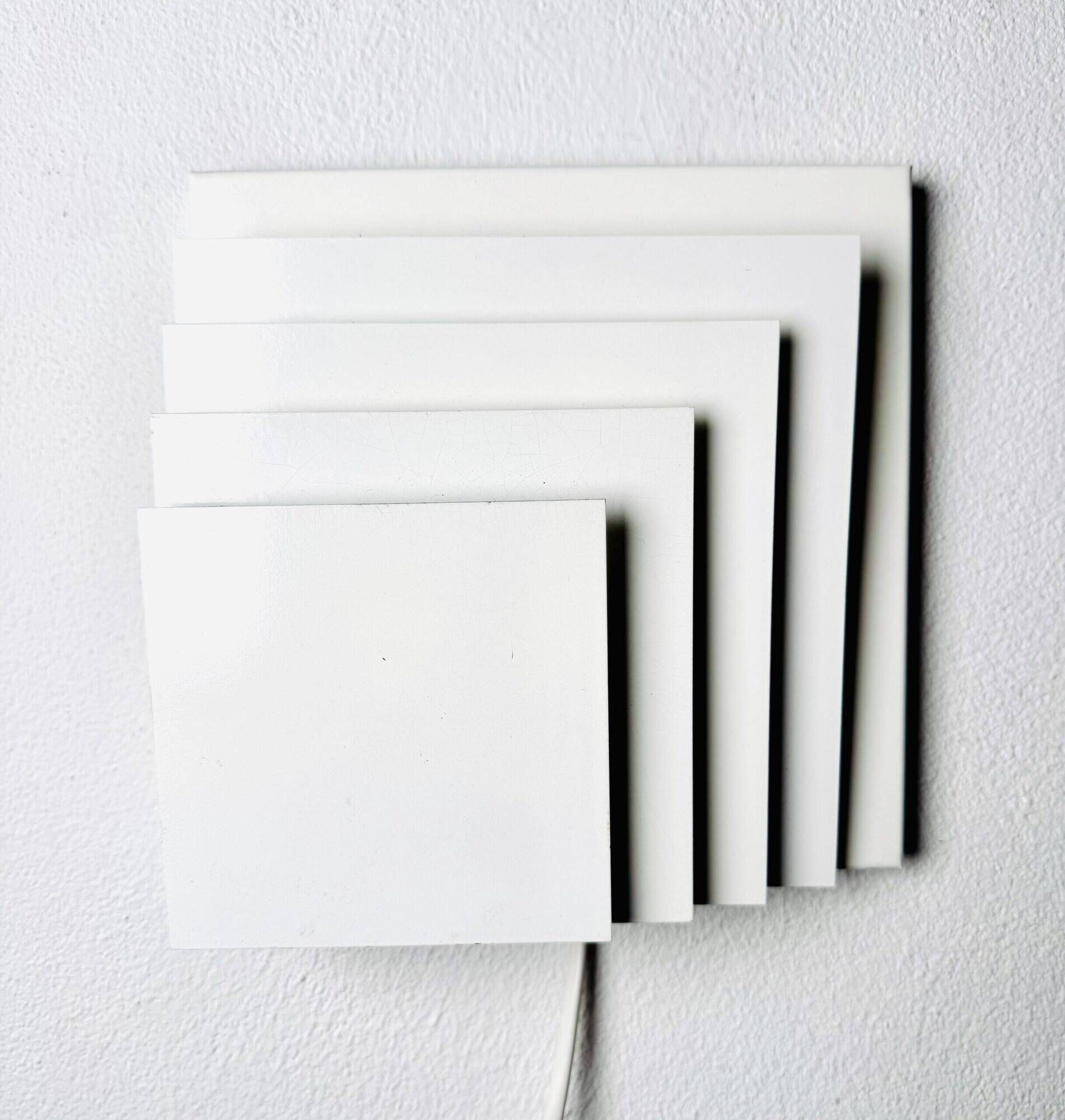 Geometric Square Layered Wall Lamps By Unknown Designer, The Netherlands 1960S