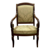 Armchair with crosses - 19th century restoration in mahogany