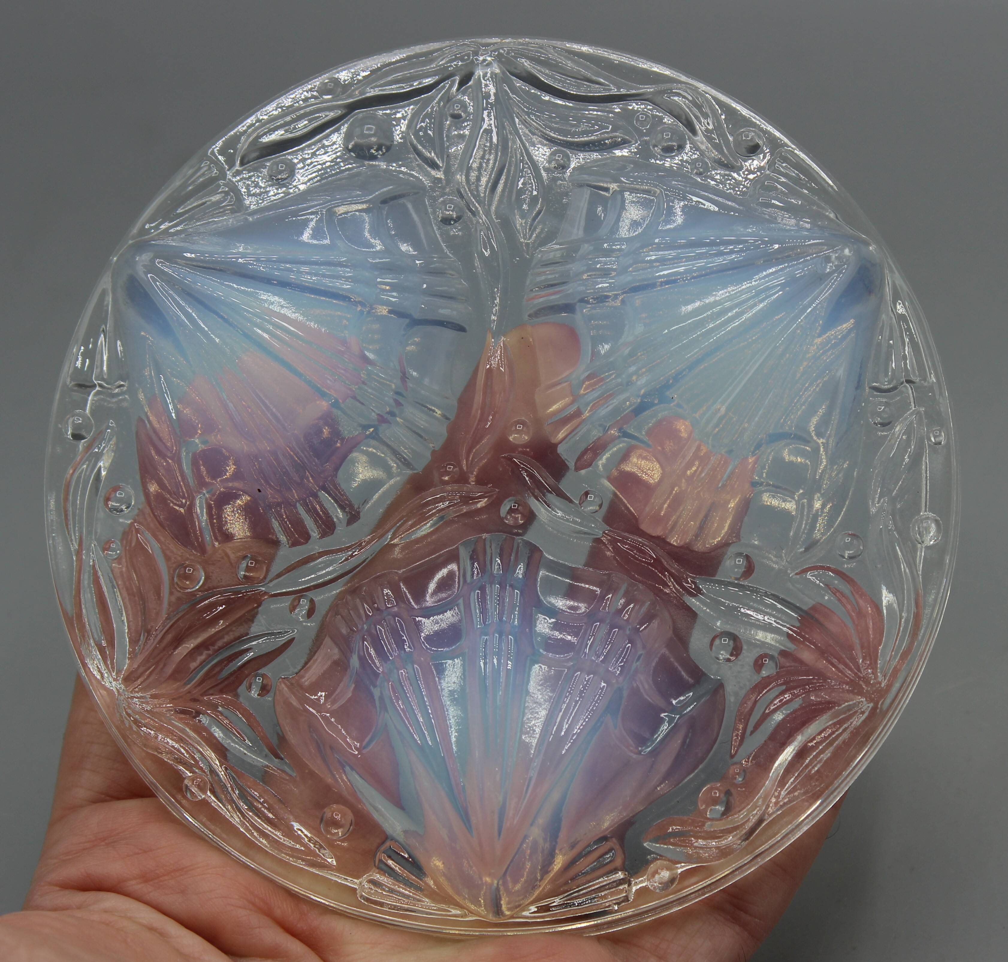 Dessous de carafe bouteille verre opalescent verlys sabino lalique #2