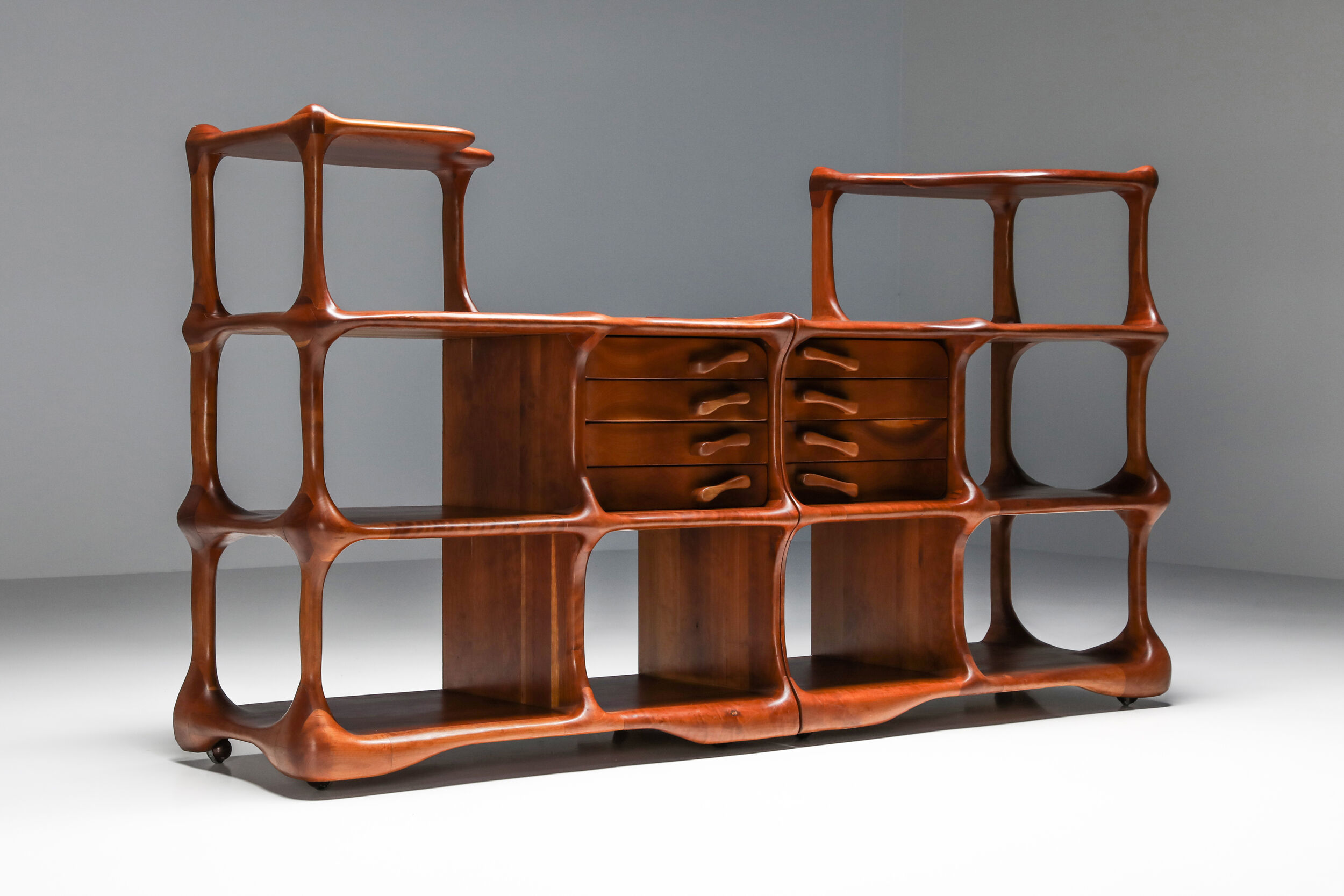 Open storage shelves by Charles Fisher and Howard Osinski - 1970's