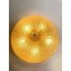 Venetian Amber Graniglia Budino Murano Glass Flush Mount by Simoeng
