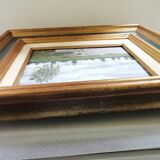 Old oil framed on panel