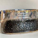 Planter caché-pots ceramic decor barbotine vintage