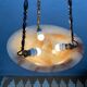 Antique alabaster Art Deco plafonnier chandelier