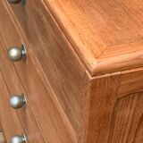 Vintage chest of drawers in solid raw wood from 1950