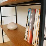 Vintage shelf in wood and wrought iron