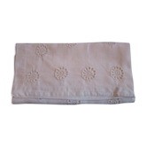 Taie d'oreiller de nourrisson ancienne brodée/monogrammée en coton :49x33cm