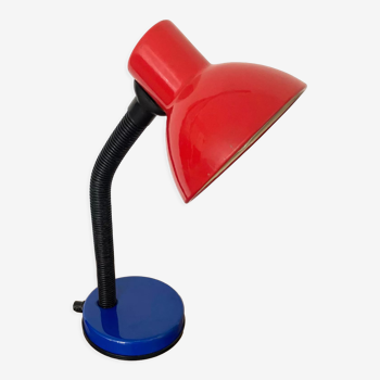 Red and blue desk lamp 80s
