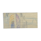 Painting interior design Notre-Dame de Paris stained glass