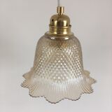 Amber tulip walking lamp