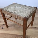 60s modernist stool, canning and wood