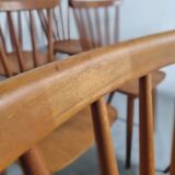Set of 18 Scandinavian style bistro chairs, 60s