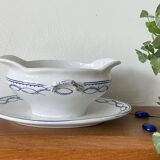 Saucière ancienne en faïence Boch Frères Keramis