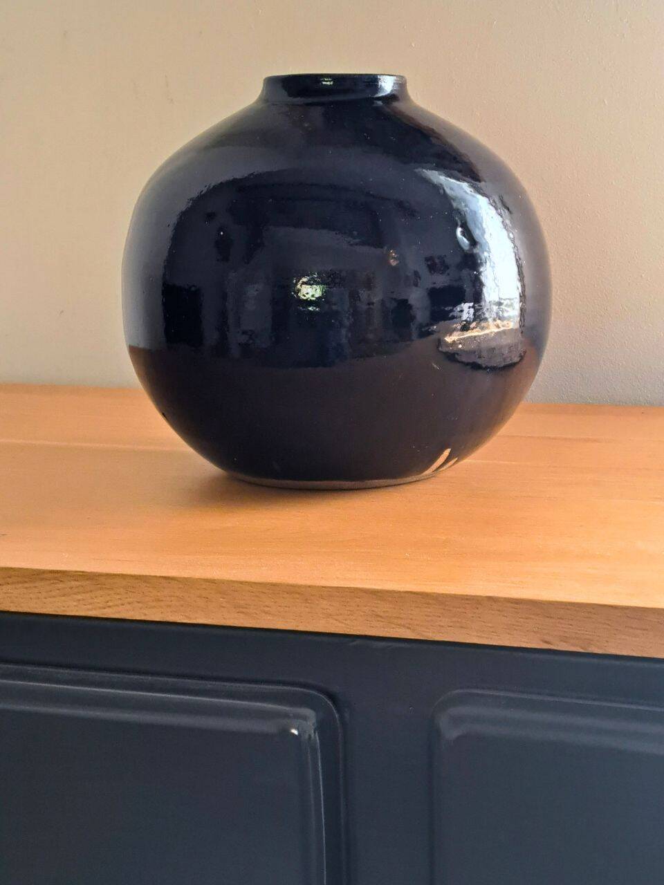Pied de lampe céramique bleu