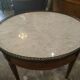 Table basse bouillotte en acajou