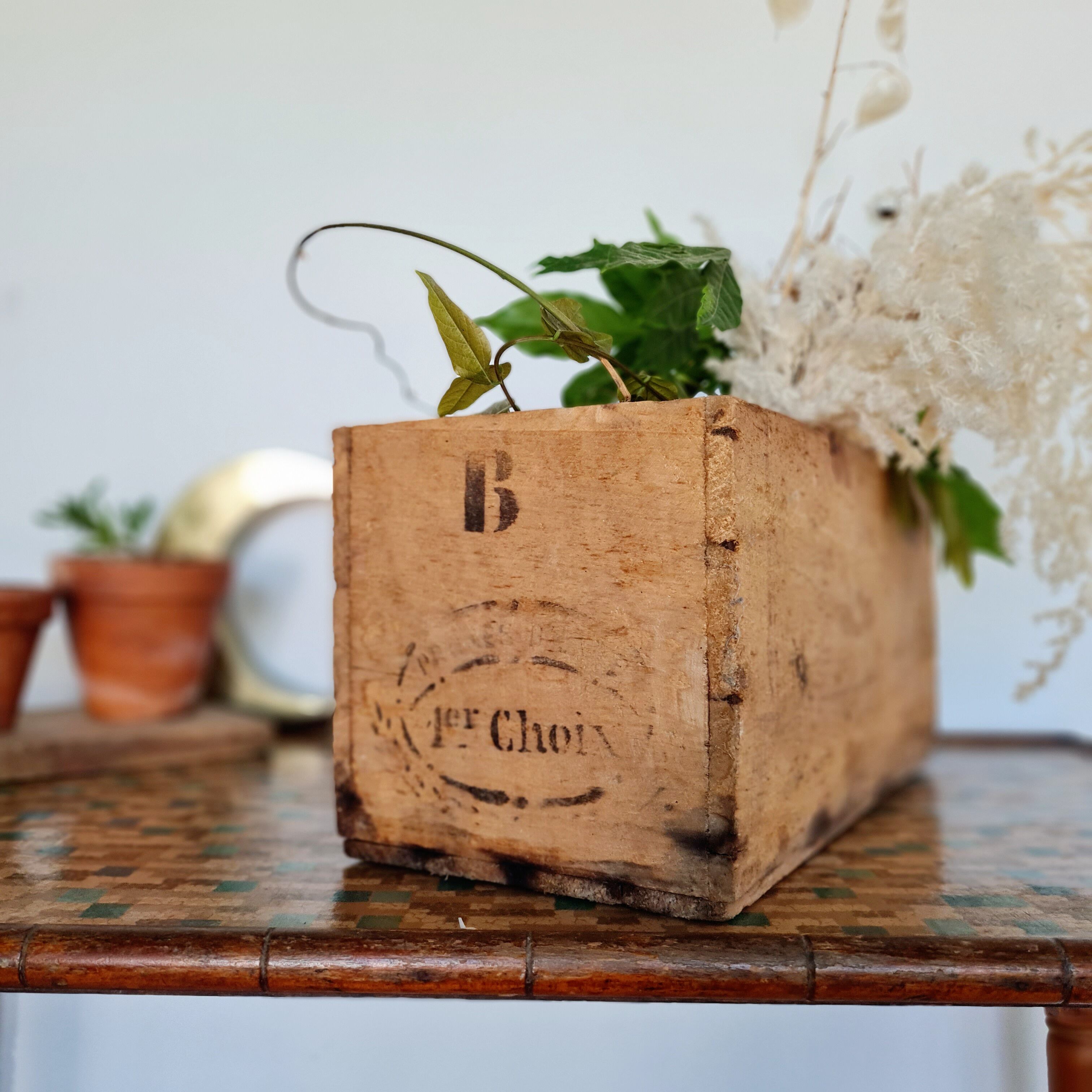 Old wooden box