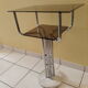 Vintage console 70/80 chrome marble glass
