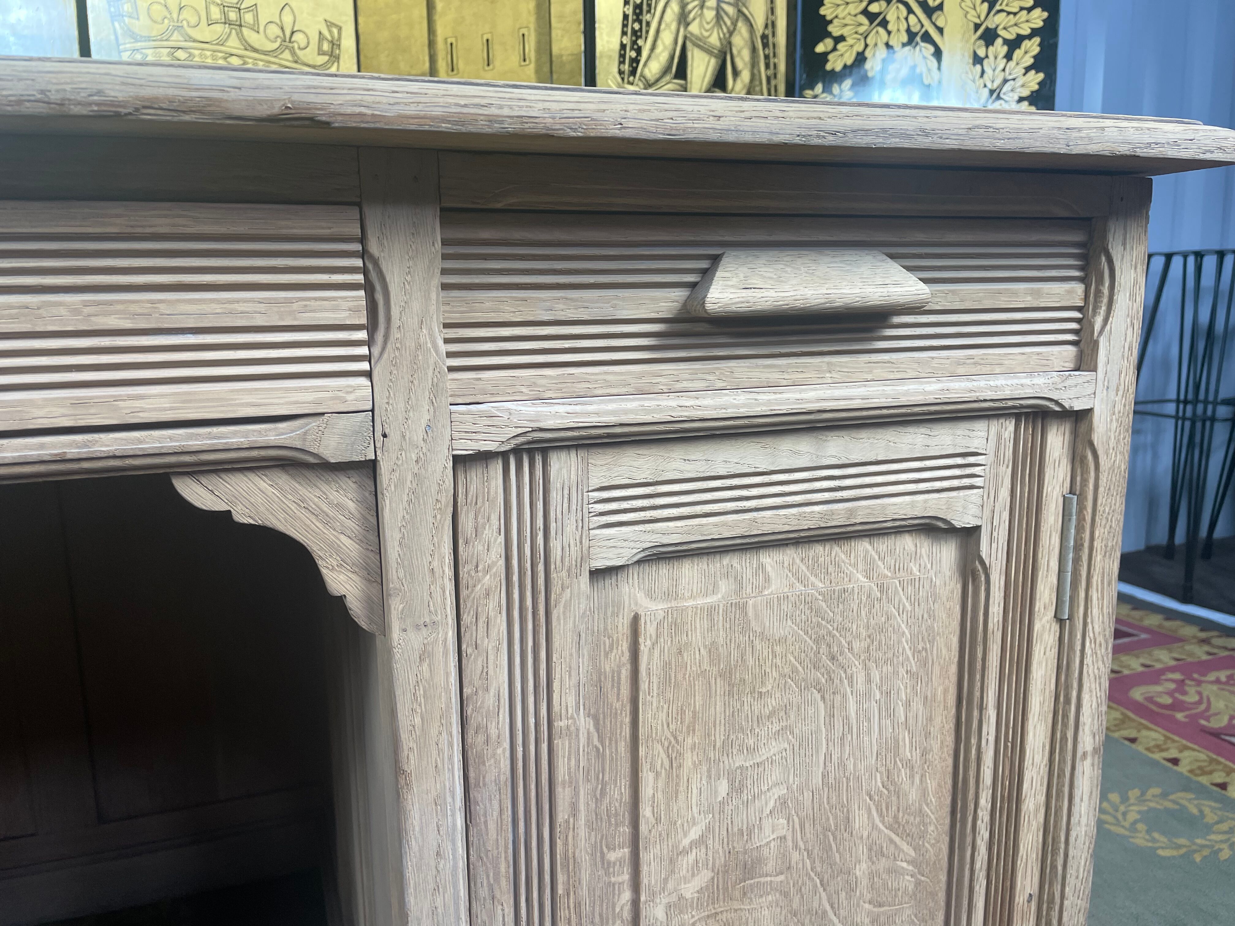 Administrative office in scrubbed solid oak