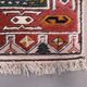 Old Turkish Kazak rug 90x115 cm vintage tribal, square medium 2574