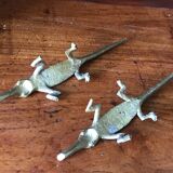 Couple of brass alligators