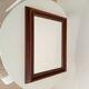 Miroir vintage en bois massif, années 60-70