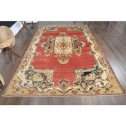 1970s Vintage Turkish Handmade Wool Red Oversized Area Rug 210x318