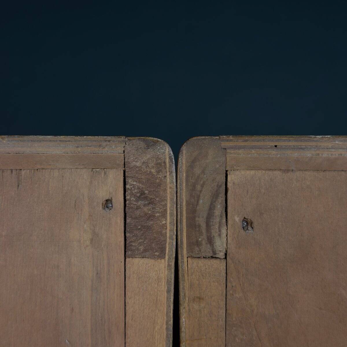 Vintage wooden bedside tables, Italy, 1950s, set of 2.