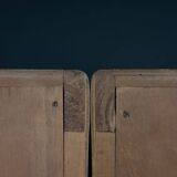 Vintage wooden bedside tables, Italy, 1950s, set of 2.