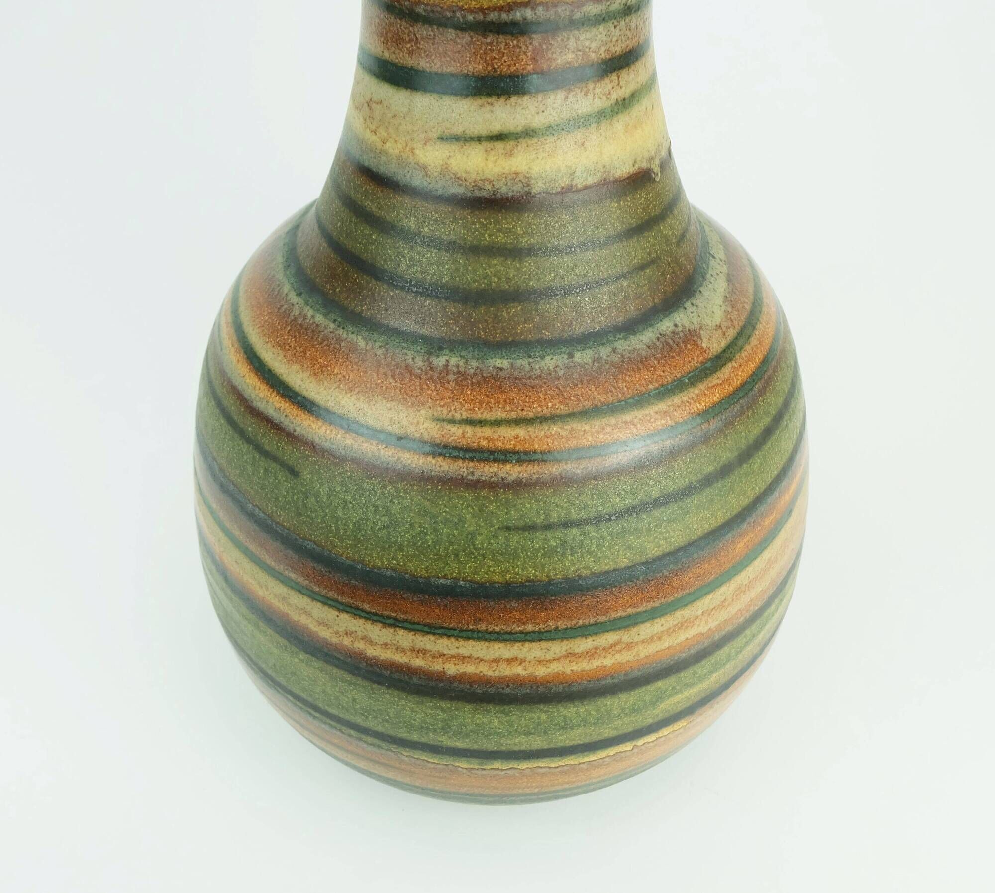 Dumler & breiden mid century ceramic vase model no. 476/32 stripe dekor 1960s