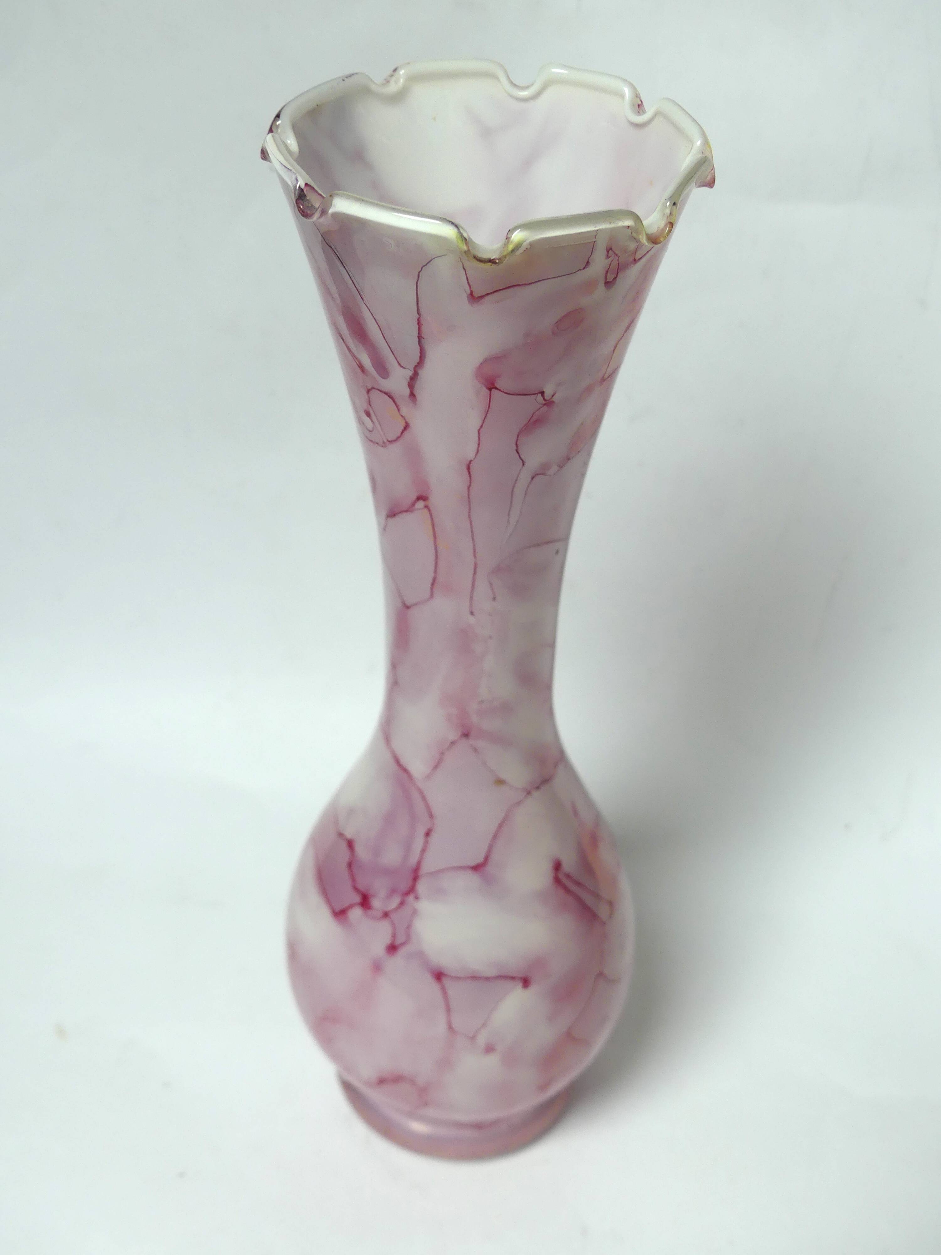 Pink glass vase