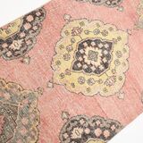 3x12 Soft Pastel Pink Turkish Runner Rug, 85x383Cm SK 5659