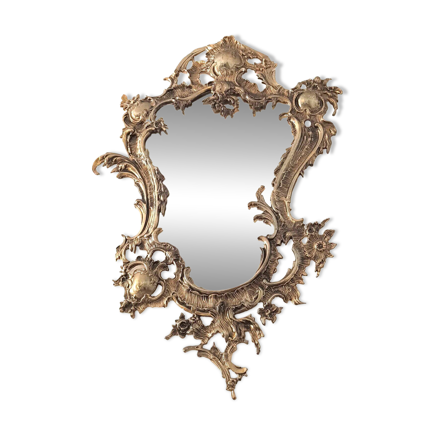 French bronze cornucopia mirror, first half of the 20th century.